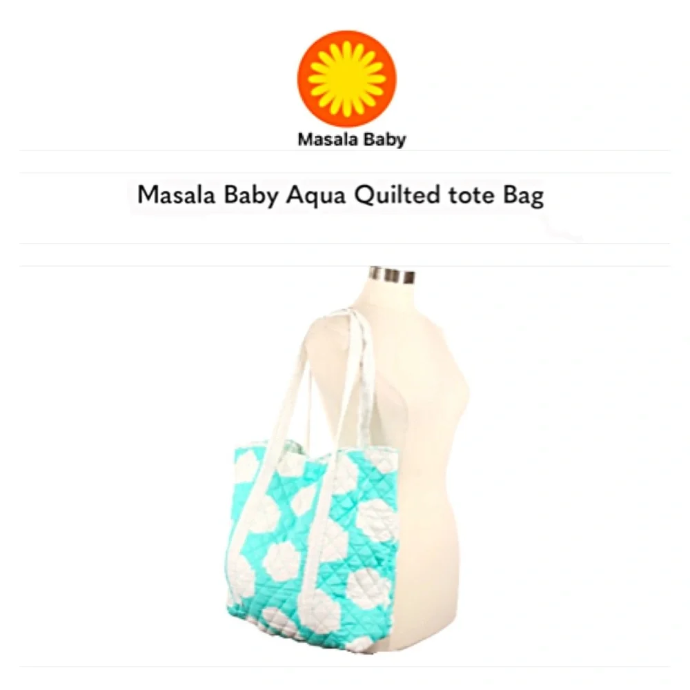 FABFITFUN Diaper Bag Tote Quilted Cotton Masala Baby Global Cultural Design